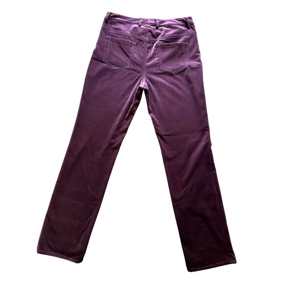 Vintage Ellen Tracy Sz. 6 Purple Velvet Pants Vampire Grunge Goth Casual Comfy - Picture 2 of 7